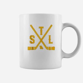 Vintage St Louis Ice Hockey Sticks State Outline Coffee Mug - Seseable