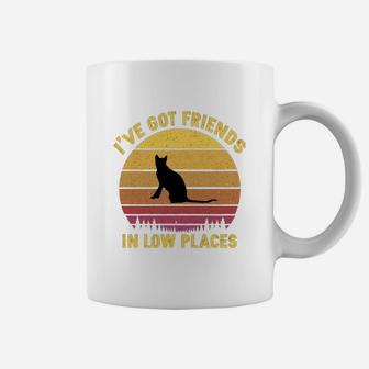 Vintage Toyger I Have Got Friends In Low Places Cat Lovers Coffee Mug - Seseable