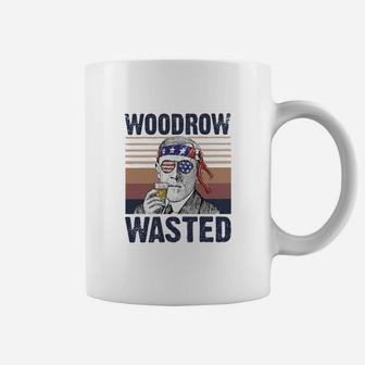 Vintage Woodrow Wasted Wine American Flag 4th Of July Coffee Mug - Seseable