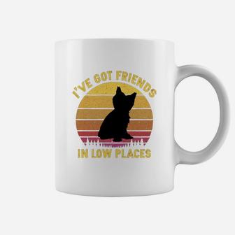 Vintage Yorkshire Terrier I Have Got Friends In Low Places Dog Lovers Coffee Mug - Seseable