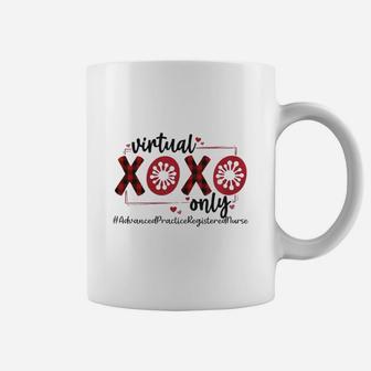 Vitual Xoxo Only Advanced Practice Registered Nurse Red Buffalo Plaid Nursing Job Title Coffee Mug - Seseable