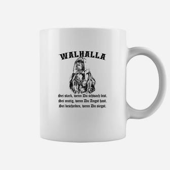 Walhalla Tassen mit Nordischer Mythologie Spruch, Krieger-Design - Seseable