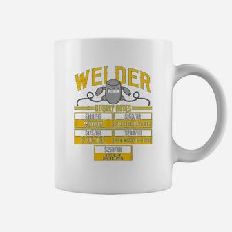 Welder Hourly Rate Funny Welding Gift For Hard Worker Welder Coffee Mug - Seseable