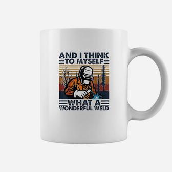 What A Wonderful Weld Vintage Retro Style Welding Dad Funny Coffee Mug - Seseable