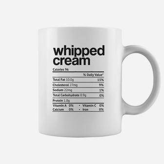 Whipped Cream Nutrition Facts Funny Thanksgiving Christmas Coffee Mug - Seseable