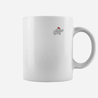 White Elephant Christmas Santa Hat Gift Coffee Mug - Seseable
