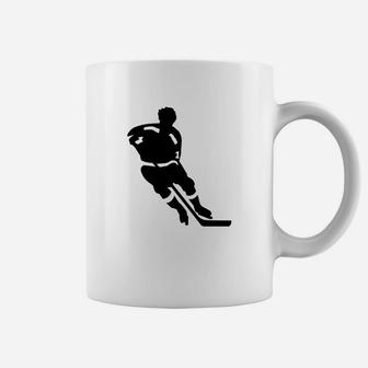 White Hockey Player Poloshirts Coffee Mug - Seseable