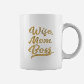 Wife Mom Boss Cute Coffee Mug - Seseable
