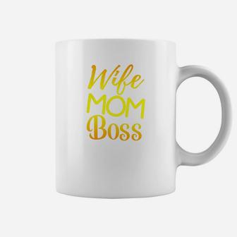 Wife Mom Boss Cute Graphic Coffee Mug - Seseable
