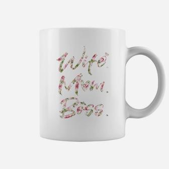 Wife Mom Boss Flower Coffee Mug - Seseable