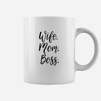 Wife Mom Boss Lady Coffee Mug - Seseable