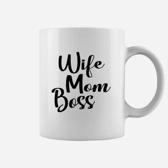 Wife Mom Boss Mom Life Mother Day Coffee Mug - Seseable
