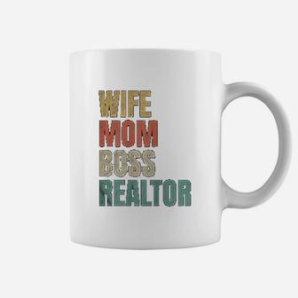 Wife Mom Boss Realtor Coffee Mug - Seseable