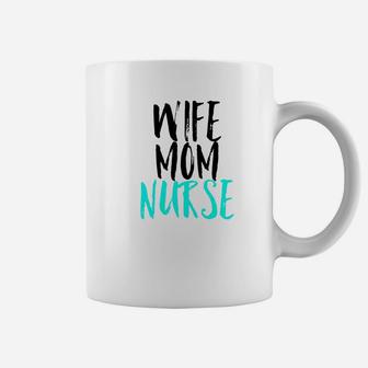 Wife Mom Nurse Womens Premium Vintage Funny Nursing Coffee Mug - Seseable