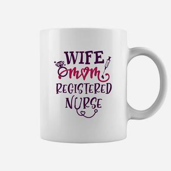 Wife Mom Resistered Nurse Coffee Mug - Seseable