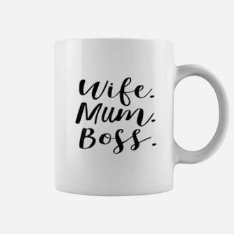 Wife Mum Boss Funny Mum Coffee Mug - Seseable