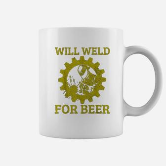 Will Weld For Beer Funny Welder Welding Gift Coffee Mug - Seseable