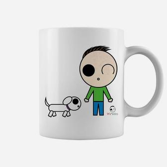 Winklespr Winkles Boy And Dog Cartoon Coffee Mug - Seseable