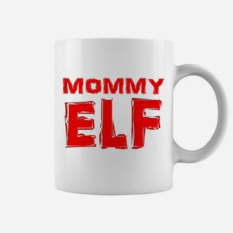 Womens Mommy Elf Christmas Funny Matching Family Costume Coffee Mug - Seseable