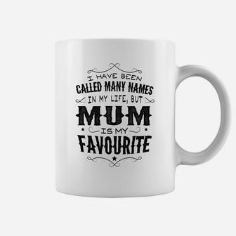 Womens Mum Is My Favorite Name 2 Grandma Gift Coffee Mug - Seseable