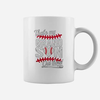 Womens Thats My Grandson Out There Baseball Coffee Mug - Seseable