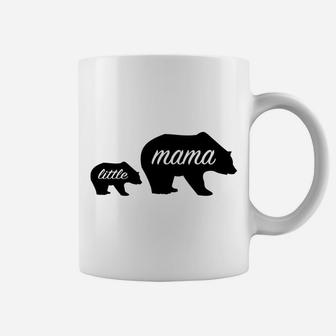 Womens Womens Mama Bear Little Cub Cute Novelty For Moms Coffee Mug - Seseable