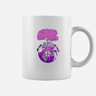 World Peace Sign Tree Earth Day Hippie Environment Coffee Mug - Seseable