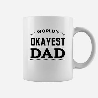 Worlds Okayest Dad Coffee Mug - Seseable
