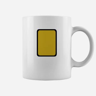 Yellow Card Referee Coffee Mug - Seseable