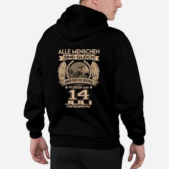 14. Juli Geburtstags-Hoodie, Beste Menschen Geboren Tee - Seseable