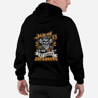 55. Geburtstag Herren Hoodie 18 mit 37 Jahren Erfahrung, Lustiges Schwarzes Hoodie - Seseable