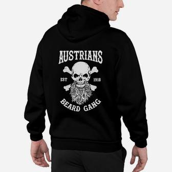 Austrians Beard Gang Totenkopf Hoodie, Skull Design für Bärtige - Seseable