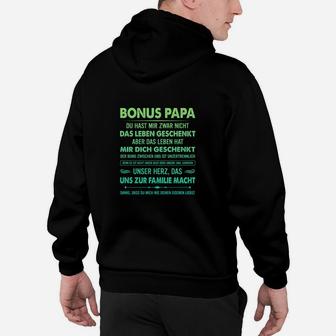 Bonus Papa Hoodie: Personalisiertes Tee für Stiefväter mit Spruch - Seseable