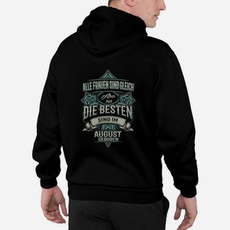 Damen Hoodie 'Besten im August Geboren', Schwarzes Geburtstags-Hoodie - Seseable