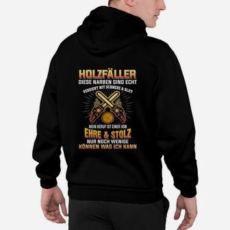 Holzfäller Stolz & Ehre Hoodie, Thematisches Outfit mit Narben-Design - Seseable