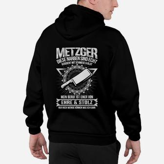 Metzger Ehre & Stolz Berufstolz Hoodie, Qualitätsfleischer Design - Seseable