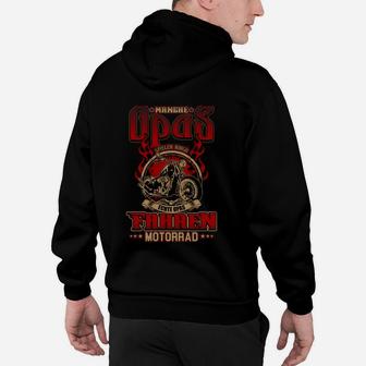 Opas Fahren Schwarzes Biker-Hoodie, Motorrad-Motiv für Männer - Seseable