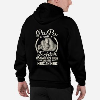 Papa und Tochter Herz an Herz Themen-Hoodie, Familienbindung Tee - Seseable