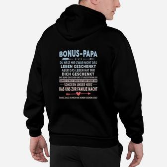 Personalisiertes Bonus-Papa Hoodie mit Botschaft, Herzdesign - Seseable