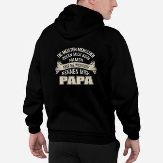 Schwarzes Herren Hoodie Wichtigsten nennen mich Papa, Familienliebe Motiv - Seseable