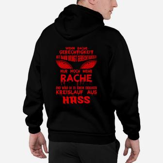 Schwarzes Hoodie mit Kreislauf aus Hass Slogan, Statement-Oberteil - Seseable