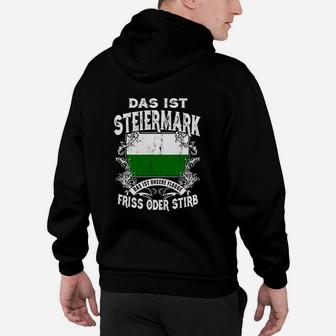 Steiermark Hoodie Friss oder Stirb, Patriotisches Design - Seseable