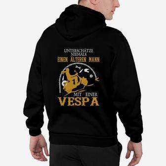 Unterschätze Nie Älteren Mann mit Vespa, Herren Hoodie Retro-Stil - Seseable