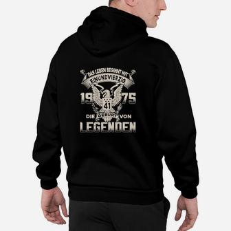 Vintage Adler Motiv Hoodie 'Legenden 1975', Retro Geburtstags-Hoodie - Seseable