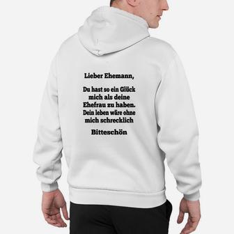 Lustiges Dankbarkeits-Hoodie für Ehemänner, Ehefrau Motiv - Seseable