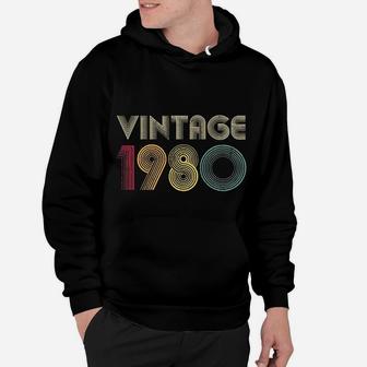 1980 Birthday Gift Vintage Retro 1980 Hoodie - Seseable