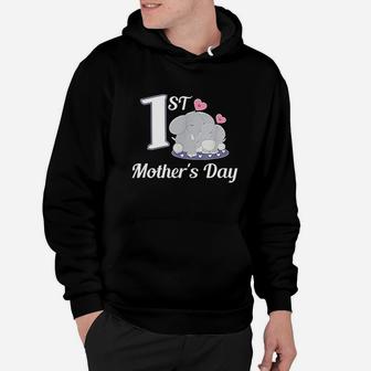 1st Mothers Day Elephant First Mothers Day Hoodie - Seseable