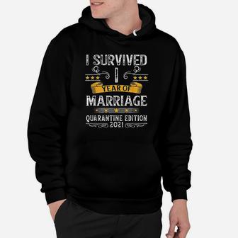 1st Wedding Anniversary Gift First Year Couples Hoodie - Seseable