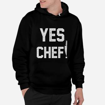 Yes Chef Large Text Cooking Funny Graphic Hoodie