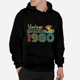 41st Birthday Gift Vintage September 1980 Forty Years Old Hoodie - Seseable